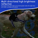 Qpets® Dog Harness with Handle Service Dog Vest Harness with 1.5m Dog Leash 360 Degree Safety Reflective Strips Design Adjustable Vest Harness for Medium Large Dog within 15-25 kg