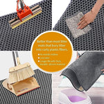 Qpets® Cat Litter Mat Double-Layer Honeycomb Design, Open Edge, EVA Foam, Soft on Paws, Includes Metal Litter Scoop, Fits 3-10MM Clumping Clay Litter, Easy Clean Mat for Hooded & Self-Cleaning Boxes