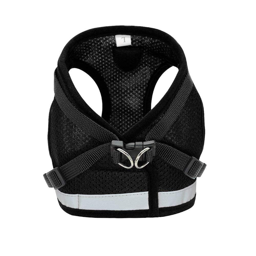 Qpets® Dog Harness for Large Dogs, Adjustable Dog Belt with Safety Reflective Strip, Breathable Mesh Fabric Cat Belt, Dog Vest Harness with Leash (Suitable for 6-9 kg)