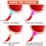 Qpets® Dog Ball Toy Electric Fun Ball Toy for Cats Dogs Motion Activated Cat Chasing Ball Toy with Red Rope Tail Auto Escaping Ball Toy with 3 Modes LED Moving Ball Toy 5-Mins Auto Off Setting