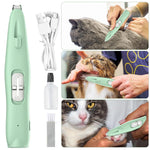 Qpets Dog Paws Hair Trimmer with UV LED Light featuring Stainless Steel Blade | 3PCS Set