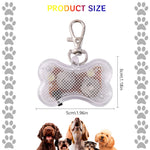 Qpets Dog Collar Charms for Night Safety featuring 7 Color LED Light and Waterproof Design