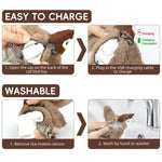 Qpets Cat Toy for Playtime with 3 Mode Electric Flapping Wings and Soft Plush Design