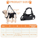 Qpets Dog Lift Harness for Aging and Injured Dogs with 22 in Body Support & Quick Release Buckle