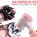 Qpets Dog Paws Cleaning Brush for Daily Paw Care with Dual Sided Bristles and Silicone Scrubber