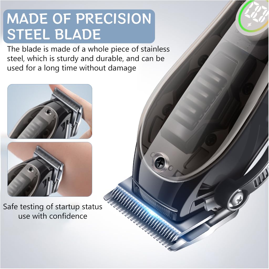 Qpets® Electric Dog Hair Trimmer Kit Cordless USB Dogs Hair Trimmer Pet Hair Trimmer Kit with Hair Scissors, Nail Cutter, Nail File, Steel Comb, Dog Grooming Kit with Accessories