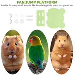 Qpets Hamster Standing Board for Cage 15x10x1.5cm featuring Screw-Fixed PVC Platform | Cartoon Pet House Decor