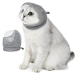 Qpets Cat Muzzle for Grooming and Bathing with Adjustable Drawstring and Mesh | Clear TPU Face Cover for Cats 1–4KG