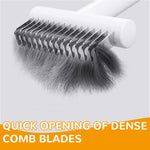 Qpets Shedding Slicker Brush for Dogs and Cats with Stainless Steel Pins | Removes Loose Hair Mats and Tangles