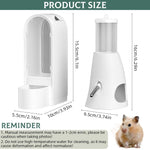 Qpets Hamster Food Feeder Set for Cage with Auto Refill and Hanging Leak-Proof Water Bottle