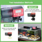 Qpets Automatic Fish Feeder for Aquariums with 200ml Capacity and Adjustable Outlet | Digital LCD Timer for Scheduled Feeding