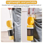 Qpets Pet Bowl Cap Portable Dog Feeder for Travel with 400ml Water and 180ml Food Storage | BPA-Free Detachable Design