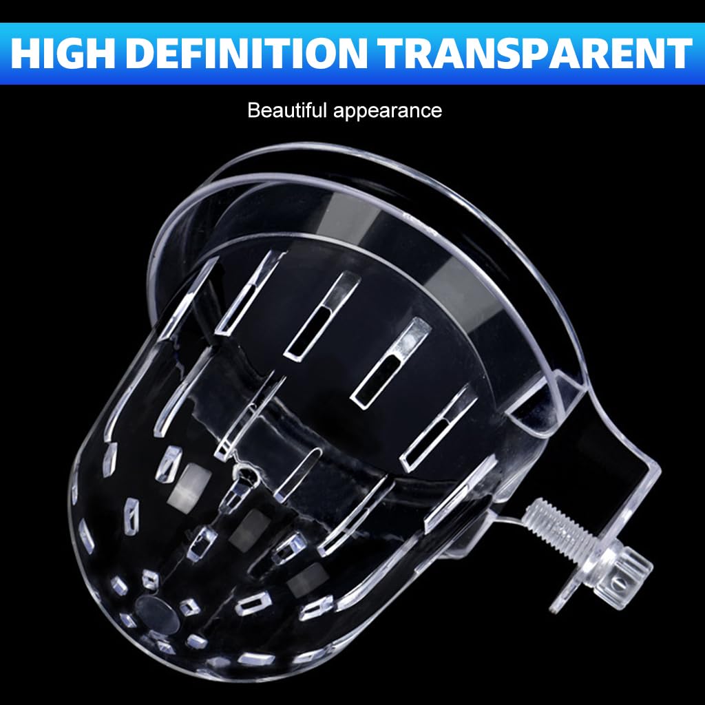 Qpets Hydroponic Plant Pot for Fish Tanks with Screw-Fixed Design and Transparent PC Material