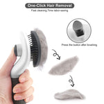 Pet Grooming Brush Daily for Medium Long Hair Dog, Use to Clean Loose Fur & Dirt Great-Grey