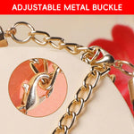 Qpets Cat Collar for Flea Prevention with 38–46 cm Adjustable Fit and Camphor Wood Balls | Red Bell Design