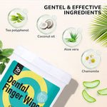 Qpets Teeth Cleaning Wipes for Pets with Finger Glove Design and 50 Count | Aloe Vera and Tea Polyphenol Fresh Breath Care