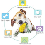 Dog Chew Toys, TPR Corn Chew Toy for Dog Teething Chewing Toy with Cotton Ropes, Sturdy Chew Toys, Interactive Pet Toys Gift Toy for Dog Small Puppies and Medium Dog