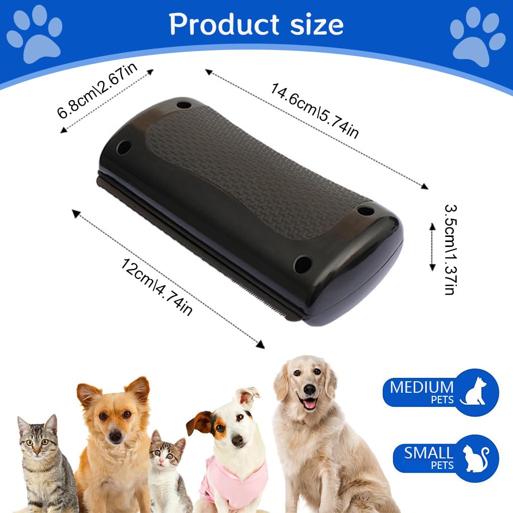 Qpets Pet Care Brush for Dogs featuring Zig Zag Teeth and Anti Slip Handle | 146x68mm ABS Grooming Comb