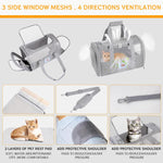 Qpets Cat Carrier Bag for Travel featuring Dual Access Mesh Ventilation and 43X30X28cm Size