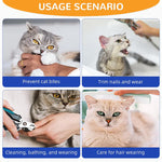 Qpets Cat Muzzle for Grooming and Bathing with Adjustable Drawstring and Mesh | Clear TPU Face Cover for Cats 1–4KG