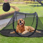 Qpets Cat Tent for Outdoor and Indoor Use with Dual Zip Mesh Doors & Steel Frame | 43.3 x 23.6 x 15 in Breathable Mesh and Oxford Cloth Base