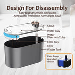 Qpets Cat Water Fountain with Triple Filtration and LED Indicator | 3L USB Ultra Quiet Dispenser