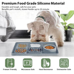 Lick Pad for Dog Cat, Food-Grade Silicone Dog Food Mat Slow Feeding Mat for Wet Food, Peanut Butter, Rectangular Lick Pad with Suction Cups, Perfect Use During Training, Bathing, Grooming