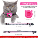 Qpets Cat Collar with Silicone Airtag Holder featuring Quick Release Bell and Adjustable 8.6–10.8 in Fit | Pink for Kittens