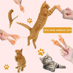 Qpets Mini Hands for Cats with 7 Unique Styles featuring Soft Elastic TPR Material | Fun Gift for Cat Owners