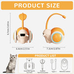 Qpets Cordless Snail Cat Toy with Dual Modes and Motion Sensor | USB Rechargeable 50‑Minute Playtime