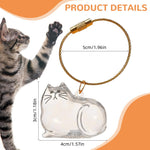 Qpets Cat Fur Keepsake Charm for Bags and Keyrings with Clear Capsule Bottle | Gift for Cat Lovers