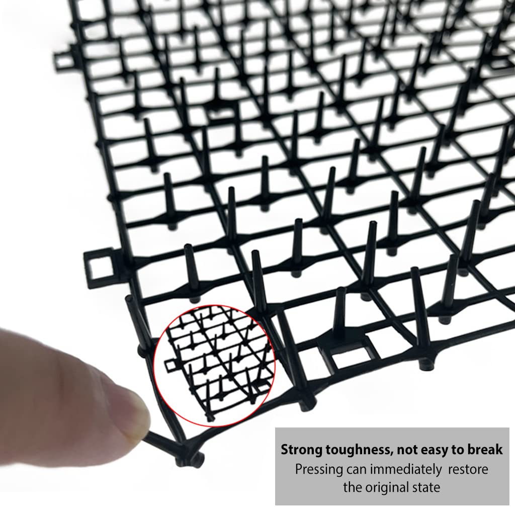 Qpets Cat Repellent Mat for Home and Garden with Flat Spikes 78x11 in PP Scat Pad | 2 Pcs