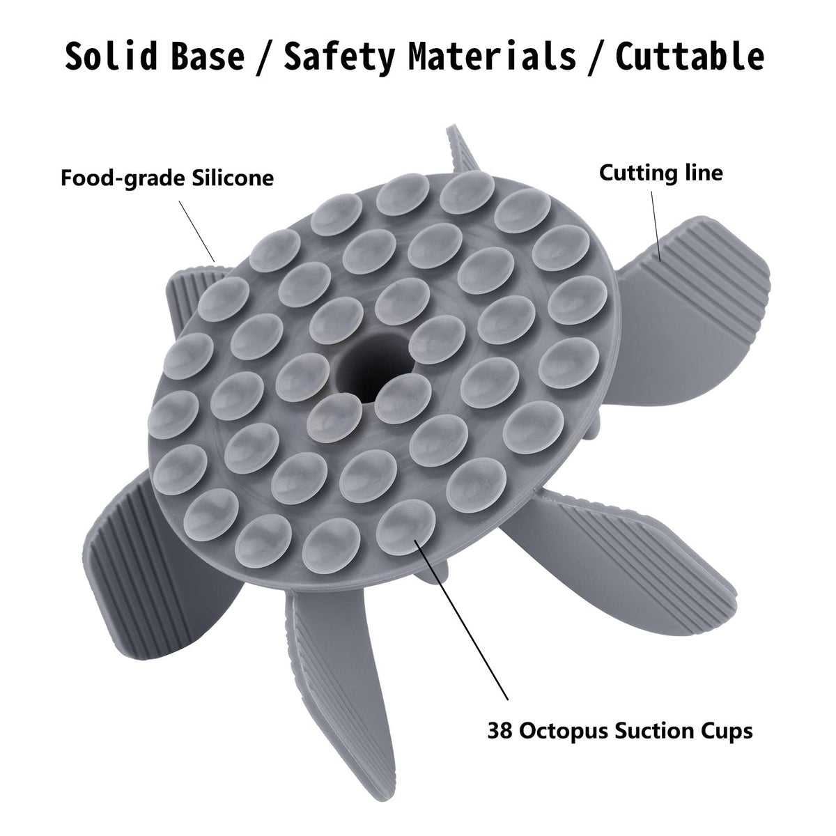 Cat and Dog Feeder, Slow Healthy Pet Bowl Silicone Spiral Feeding Bowl, Wet Dry Separation Aiding Digestion Dog Cat Feeder with Suction Cups, Compatible With 5.5-8.5 Inch Bowls