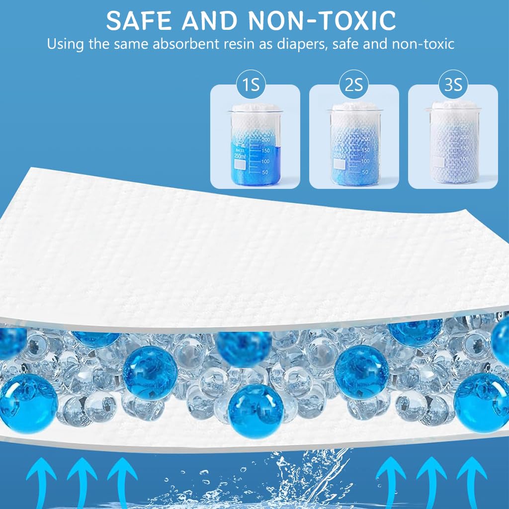 Qpets Puppy Pads for Training and Incontinence 50 Counts 25×30cm with Leak Proof Non Woven Fabric