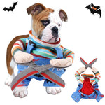 Qpets Dog Clothes for Halloween Dress-Up featuring Scissors Design and Adjustable Strap | Fits 30–80cm Pets