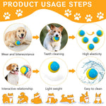 Qpets Squeaky Dog Toy Ball for Medium to Large Dogs with 3.5 in Size and Soft TPR Material