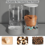 Qpets Dog Cat Feeder for Automatic Food and Water with 2.3L Capacity | No Jam Design
