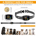 Qpets Dog Training Collar for Bark Control with LCD Display and 6 Adjustable Levels | Safe No Shock Vibration and Beep Modes