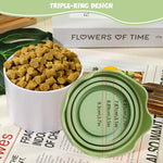 Qpets Cat Food Bowl for Dry and Wet Meals featuring 3 in 1 Layered Design with TPE Material | Ideal for Pet Birthdays