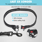 Qpets Dog Leash for Walking and Running with Dual Handle and Reflective Waist Bag | Adjustable Polyester Hands Free Design