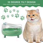 Qpets Cat Bowl for Cats and Dogs with 10° Tilted Stand & 13cm Diameter | PP Holder
