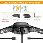 Qpets Dog Training Collar for Bark Control with LCD Display and 6 Adjustable Levels | Safe No Shock Vibration and Beep Modes