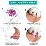 Qpets Cat Nail Caps for Scratch Protection featuring Non Toxic Silicone | 120pcs and 12 Colors