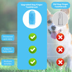 Qpets Dog Toothbrush for Dental Care featuring 4 Bristle Types and Soft Silicone Finger Sleeve