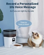 Qpets Automatic Pet Feeder 3L with Dual Power Supply & Twist Lock Lid | Voice Recorder