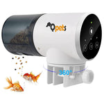 Qpets Automatic Fish Feeder for Aquariums with 0.8L Capacity and 360° Rotating Mount | Timer Feeding