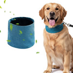 Qpets® Summer Dog Cooling Collar Cool Touch Bandana with D Ring Open Hole, Breathable Mesh Quick Dry Pet Scarf Neck Gaiter Cloth Collar Neck Wrap, Keeps Dog Cozy and Cool-L