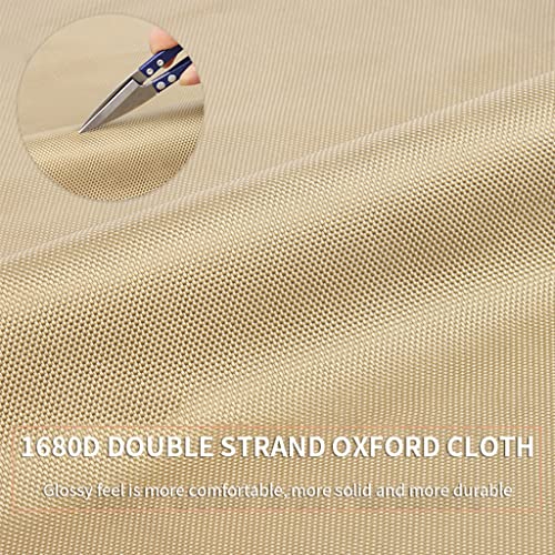 Qpets® Dog Harness No-Pull Pet with Safety Reflective Strip for Dogs Large Size Control Handle Belt Outdoor Oxford Cloth Vest Khaki XL Suitable for 22.5-45kg 2 PCS