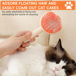 Qpets Pet Steam Hair Brush for Dogs and Cats with Self Cleaning Button and Ergonomic Handle