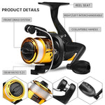 Qpets Telescopic Fishing Rod Combo for Travel with 1.8M Carbon Fiber Pole & Reel | Beginner Kit
